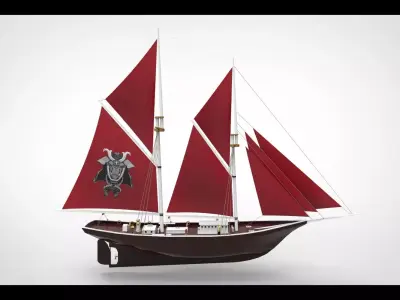 Sailing Ship Low-poly 3D model order