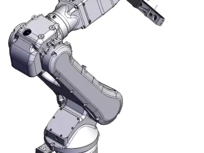 Dual-Head Rivet Assembly Robot Arm  3D model