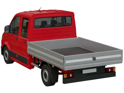 VW Crafter 2 Flatbed Truck 3D model by CommercialVehicles