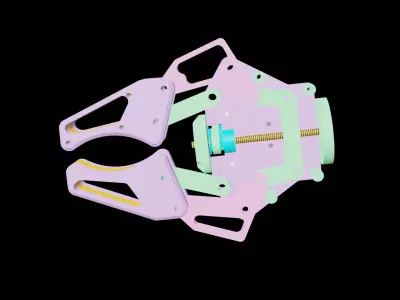 Robotic Gripper rigged 3D model