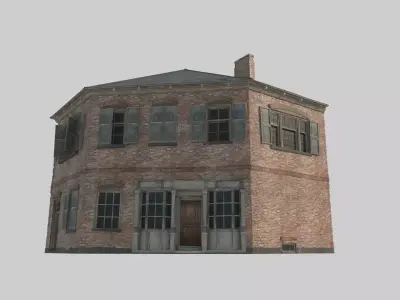 18th century architecture urban housing 3D model