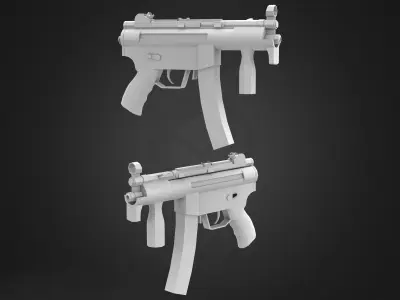 MP5K Gun Low-poly 3D model purchase