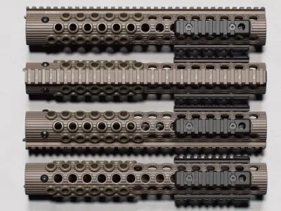 Alpha BattleRail Handguards - Replica Low-poly 3D model