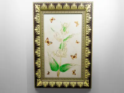 Pictorial wall carpet Low-poly 3D model