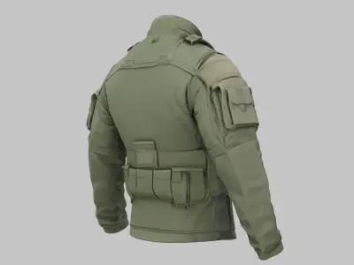 Military Cloth Upper Body Vest Jacket Low-poly 3D model