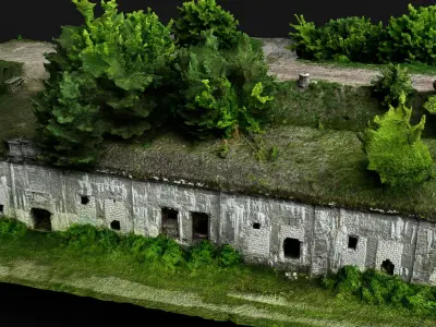 ww2 bunker roof RAW drone scan FREE Free low-poly 3D model