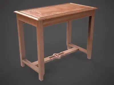 Antique table Low-poly 3D model