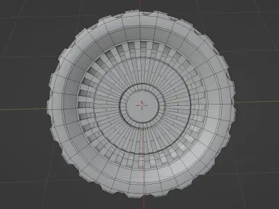 Wheels 3D Model Set - Blender Cycles Render Low-poly 3D model
