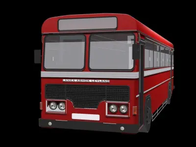 Public transport bus service 3D model
