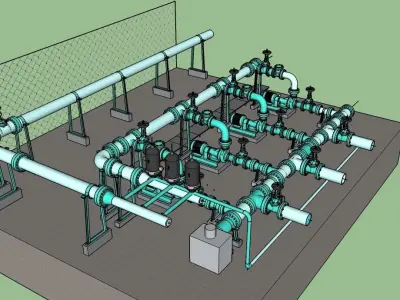 GAZ station 3D model