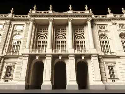 Classic Baroque Palace Facade Free 3D model