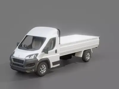 Peugeot Boxer Flatbed Truck 3D model