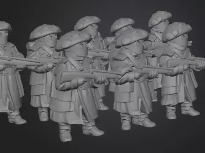  Mushroom Musketeer Squad 3D print model
