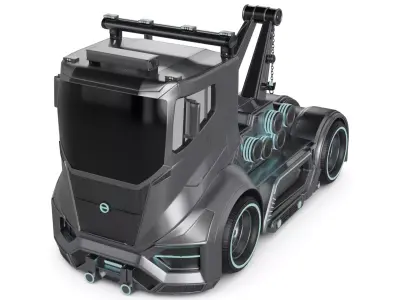 tow truck 3D model by shajeb - PBR