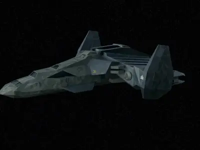 Explorer Spaceship Low-poly 3D model