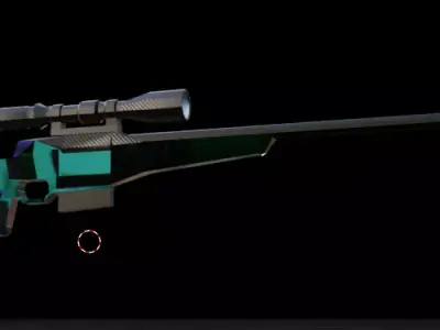 AWM SNIPER GUN Free low-poly 3D model