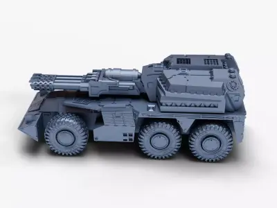 tank gun turret 4 variants 3D print model