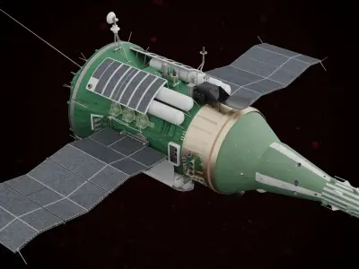 Soviet TKS Spacecraft 3D model