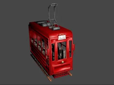 streetcar tram printable model 3D model