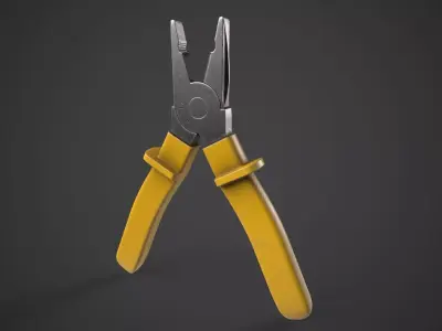 Pliers Low-poly 3D model 3