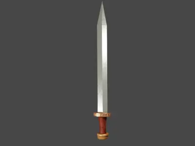 Spatha sword Low-poly 3D model