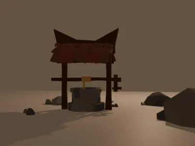 Low Poly Well 3D model