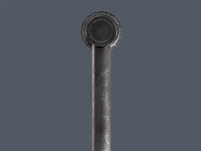 F key Tool Low-poly 3D model