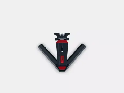 Rapture Monitor Arm TURRET SX - fekete Low-poly 3D model