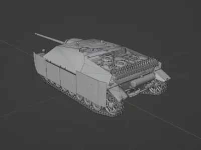 Jagdpanzer IV L70 Low-poly 3D model