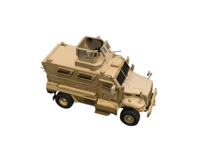 International MaxxPro Armored Vehicle Low Poly MRAP Truck Low-poly 3D model
