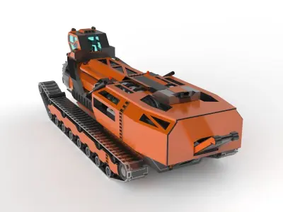3d model Drill Mining Machine vehicle 3D model