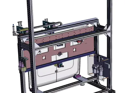 Automobile Sunroof Glass Seal Strip Rolling Assembly Machine  3D model