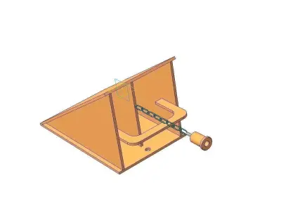 Steel wheel chock  3D model
