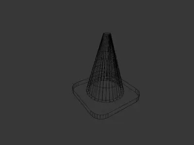 Low Poly Traffic Cone Low-poly 3D model purchase