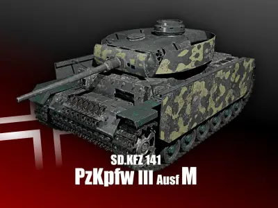 PzKpfw III - Panzer 3 - Ausf J L M 3D Model Pack