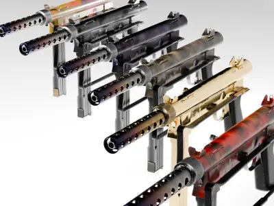 SMG M76 AUTOMATIC RIFLE SMITH WESSON LOW POLY Free low-poly 3D model