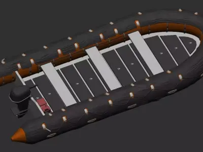 Inflatable Lifeboat 3D Printable 3D print model