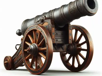 Old War Canon 3D Model 3D print model purchase