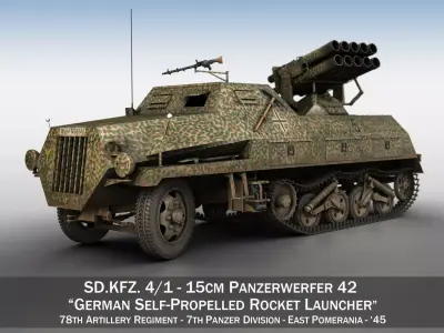 SDKFZ 4 - Panzerwerfer 42 - 7PD 3D model