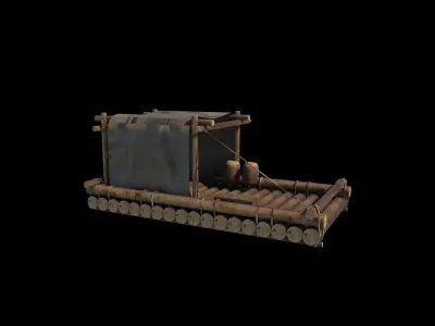 boat model Low-poly 3D model