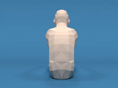 Low Poly Kid Stretching Low-poly 3D model