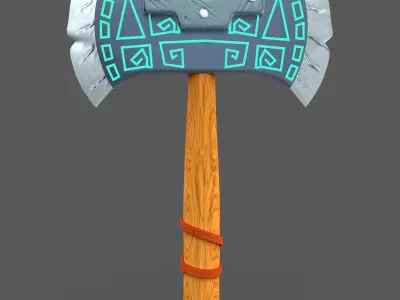 AXE Stylized Weapons Low-poly 3D model