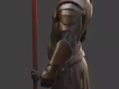 battle-hardened ancient warrior 3D model
