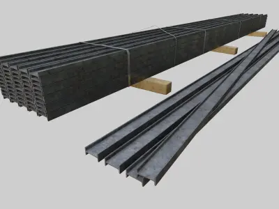 Steel Profiles Pack 3D model
