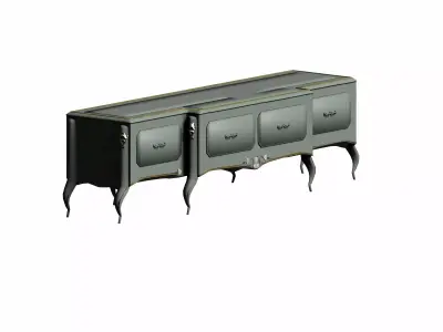 Antique French style tv unit Low-poly 3D model