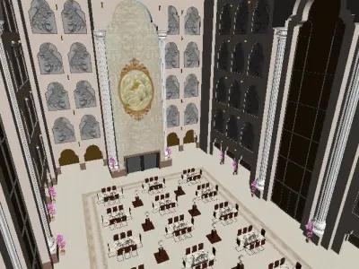 Hotel Lobby 3D model purchase