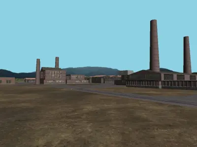 Big industrial scene - basic version 3D model