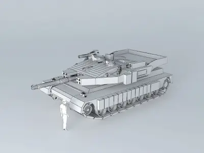 TAU 2A1E new frptotife kazakhstan's tank Free 3D model