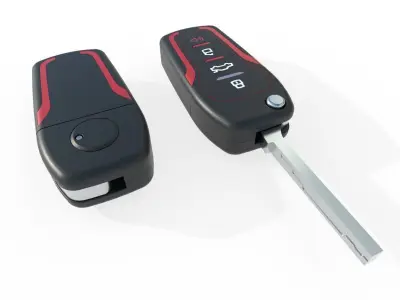Car key Model 3 Low-poly 3D model
