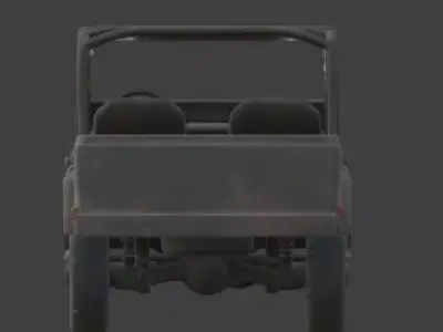 Destroyed Military Jeep 4x4 3D  Low-poly 3D model
